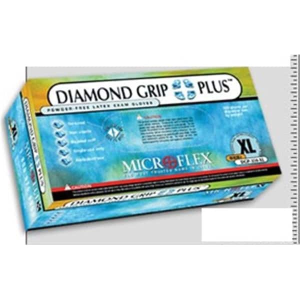 Ansell Micro Flex Diamond Grip Plus Powder-free Latex Examination Gloves MFX-DGP350XL - main